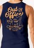 Herren Tank-Top Backprint Out of Office Statement Print Grafikshirt Sommer Fashion Muskelshirt Neverless®preview