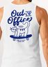 Herren Tank-Top Backprint Out of Office Statement Print Grafikshirt Sommer Fashion Muskelshirt Neverless®preview