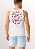 Herren Tank-Top Backprint Pizza Katze Spruch– Rückendruck im Comic-Stil – Printshirt Baumwolle Fashion Streetstyle Muskelshirt Neverless®preview