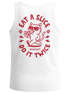 Herren Tank-Top Backprint Pizza Katze Spruch– Rückendruck im Comic-Stil – Printshirt Baumwolle Fashion Streetstyle Muskelshirt Neverless®preview