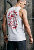 Herren Tank-Top Backprint Pizza Katze Spruch– Rückendruck im Comic-Stil – Printshirt Baumwolle Fashion Streetstyle Muskelshirt Neverless®preview