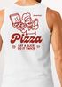 Herren Tank-Top Backprint Pizza Printshirt Spruch Aufdruck Italien Muskelshirt Sommer Fashion Neverless®preview