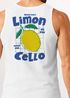 Herren Tank-Top Backprint Sommer Grafikshirt im Retro Style Zitrone Limon Cello Schriftzug Muskelshirt Neverless®preview