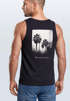 Herren Tank-Top Backprint Sommer-Shirt mit Palmen Rückendruck Vintage Grafik Muskelshirt Sommer Streetstyle Neverless®preview