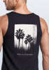 Herren Tank-Top Backprint Sommer-Shirt mit Palmen Rückendruck Vintage Grafik Muskelshirt Sommer Streetstyle Neverless®preview