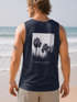 Herren Tank-Top Backprint Sommer-Shirt mit Palmen Rückendruck Vintage Grafik Muskelshirt Sommer Streetstyle Neverless®preview