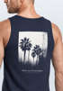 Herren Tank-Top Backprint Sommer-Shirt mit Palmen Rückendruck Vintage Grafik Muskelshirt Sommer Streetstyle Neverless®preview