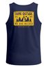 Herren Tank-Top Backprint Think Outside – Muskelshirt mit Camping Grafik Spruch „No Box Needed“ – Sommer Shirt Outdoor – Baumwolle Neverless®preview