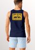 Herren Tank-Top Backprint Think Outside – Muskelshirt mit Camping Grafik Spruch „No Box Needed“ – Sommer Shirt Outdoor – Baumwolle Neverless®preview