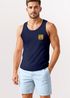 Herren Tank-Top Backprint Think Outside – Muskelshirt mit Camping Grafik Spruch „No Box Needed“ – Sommer Shirt Outdoor – Baumwolle Neverless®preview