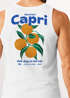 Herren Tank-Top Backprint Vintage Capri Orangen Grafikprint Fashion Streetstyle Muskelshirt Neverless®preview