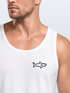 Herren Tank-Top Baumwolle Print Logo Monoline Shark Polygon Hai Printshirt Männer Sommer Fashion Muskelshirt Neverless®preview