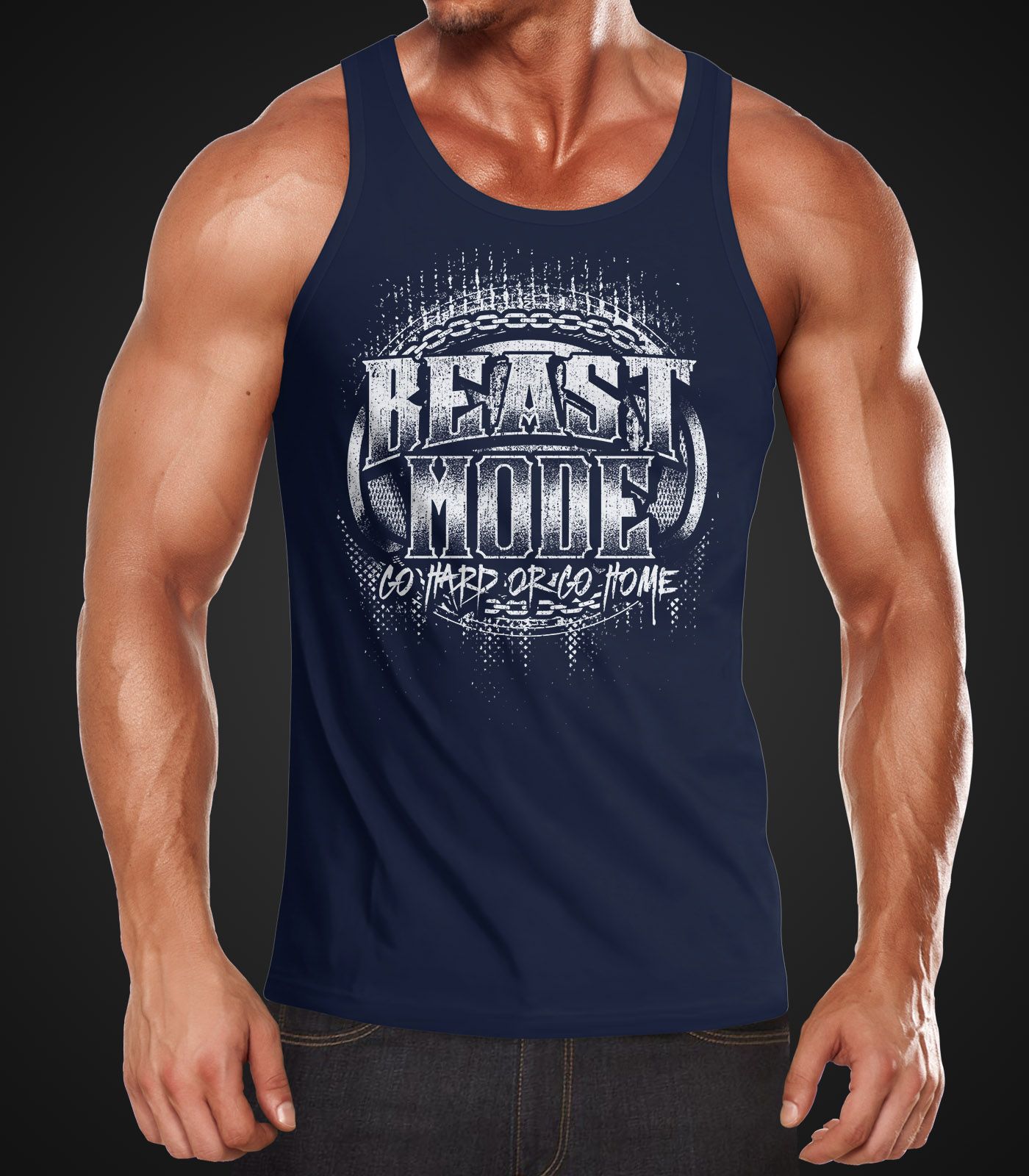 Herren TankTop Beast Mode Moonworks® Akowi