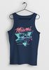 Herren Tank-Top Bedruckt Miami Beach Surfing Motiv USA Retro Automobil 80er  Muskelshirt Muscle Shirt Neverless®preview