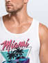 Herren Tank-Top Bedruckt Miami Beach Surfing Motiv USA Retro Automobil 80er Muskelshirt Muscle Shirt Neverless®preview