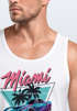 Herren Tank-Top Bedruckt Miami Beach Surfing Motiv USA Retro Automobil 80er Muskelshirt Muscle Shirt Neverless®preview