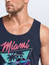 Herren Tank-Top Bedruckt Miami Beach Surfing Motiv USA Retro Automobil 80er Muskelshirt Muscle Shirt Neverless®preview