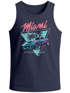 Herren Tank-Top Bedruckt Miami Beach Surfing Motiv USA Retro Automobil 80er Muskelshirt Muscle Shirt Neverless®preview