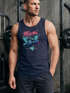 Herren Tank-Top Bedruckt Miami Beach Surfing Motiv USA Retro Automobil 80er Muskelshirt Muscle Shirt Neverless®preview