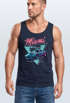 Herren Tank-Top Bedruckt Miami Beach Surfing Motiv USA Retro Automobil 80er Muskelshirt Muscle Shirt Neverless®preview