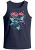 Herren Tank-Top Bedruckt Miami Beach Surfing Motiv USA Retro Automobil 80er Muskelshirt Muscle Shirt Neverless®preview