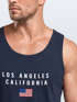 Herren Tank-Top Bedruckt Schriftzug California Los Angeles USA Amerika Flagge Muskelshirt Muscle Shirt Neverless®preview