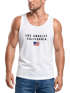 Herren Tank-Top Bedruckt Schriftzug California Los Angeles USA Amerika Flagge Muskelshirt Muscle Shirt Neverless®preview