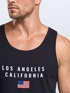 Herren Tank-Top Bedruckt Schriftzug California Los Angeles USA Amerika Flagge Muskelshirt Muscle Shirt Neverless®preview