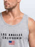 Herren Tank-Top Bedruckt Schriftzug California Los Angeles USA Amerika Flagge Muskelshirt Muscle Shirt Neverless®preview