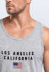 Herren Tank-Top Bedruckt Schriftzug California Los Angeles USA Amerika Flagge Muskelshirt Muscle Shirt Neverless®preview