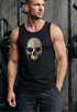 Herren Tank-Top Bedruckt Totenkopf Totenschädel Skull Tattoo Tribal Print Muskelshirt Muscle Shirt Neverless®preview