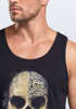 Herren Tank-Top Bedruckt Totenkopf Totenschädel Skull Tattoo Tribal Print Muskelshirt Muscle Shirt Neverless®preview