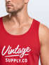 Herren Tank-Top Bedruckt Vintage Schriftzug Retro Design Aufdruck Print Muskelshirt Muscle Shirt Neverless®preview