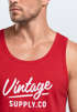 Herren Tank-Top Bedruckt Vintage Schriftzug Retro Design Aufdruck Print Muskelshirt Muscle Shirt Neverless®preview