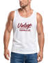 Herren Tank-Top Bedruckt Vintage Schriftzug Retro Design Aufdruck Print Muskelshirt Muscle Shirt Neverless®preview