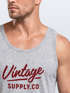 Herren Tank-Top Bedruckt Vintage Schriftzug Retro Design Aufdruck Print Muskelshirt Muscle Shirt Neverless®preview