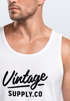Herren Tank-Top Bedruckt Vintage Schriftzug Retro Design Aufdruck Print Muskelshirt Muscle Shirt Neverless®preview
