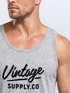Herren Tank-Top Bedruckt Vintage Schriftzug Retro Design Aufdruck Print Muskelshirt Muscle Shirt Neverless®preview