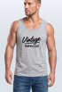 Herren Tank-Top Bedruckt Vintage Schriftzug Retro Design Aufdruck Print Muskelshirt Muscle Shirt Neverless®preview