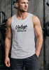 Herren Tank-Top Bedruckt Vintage Schriftzug Retro Design Aufdruck Print Muskelshirt Muscle Shirt Neverless®preview