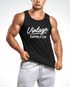 Herren Tank-Top Bedruckt Vintage Schriftzug Retro Design Aufdruck Print Muskelshirt Muscle Shirt Neverless®preview