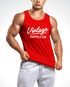 Herren Tank-Top Bedruckt Vintage Schriftzug Retro Design Aufdruck Print Muskelshirt Muscle Shirt Neverless®preview