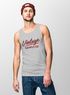 Herren Tank-Top Bedruckt Vintage Schriftzug Retro Design Aufdruck Print Muskelshirt Muscle Shirt Neverless®preview