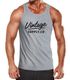 Herren Tank-Top Bedruckt Vintage Schriftzug Retro Design Aufdruck Print Muskelshirt Muscle Shirt Neverless®preview