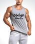 Herren Tank-Top Bedruckt Vintage Schriftzug Retro Design Aufdruck Print Muskelshirt Muscle Shirt Neverless®preview