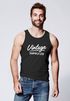 Herren Tank-Top Bedruckt Vintage Schriftzug Retro Design Aufdruck Print Muskelshirt Muscle Shirt Neverless®preview