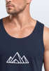 Herren Tank-Top Berge Wandern Polygon Design Print Outdoor Muskelshirt Neverless®preview