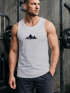 Herren Tank-Top Berge Wandern Polygon Design Print Outdoor Muskelshirt Neverless®preview
