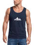 Herren Tank-Top Berge Wandern Polygon Design Print Outdoor Muskelshirt Neverless®preview