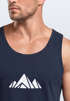 Herren Tank-Top Berge Wandern Polygon Design Print Outdoor Muskelshirt Neverless®preview